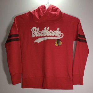 Chicago Blackhawks Official NHL Team Logo Pullover Hoodie Youth Size M 7/8